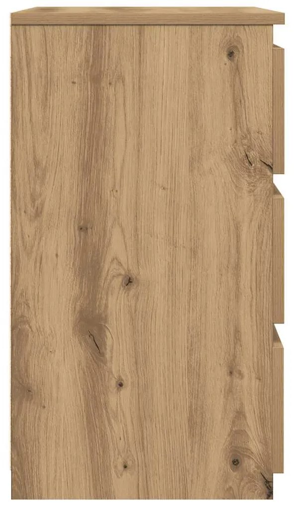 vidaXL Κομοδίνα 2 τεμ.Αρτισιανή Δρυς 40x35x62,5 εκ. Επεξ. Ξύλο