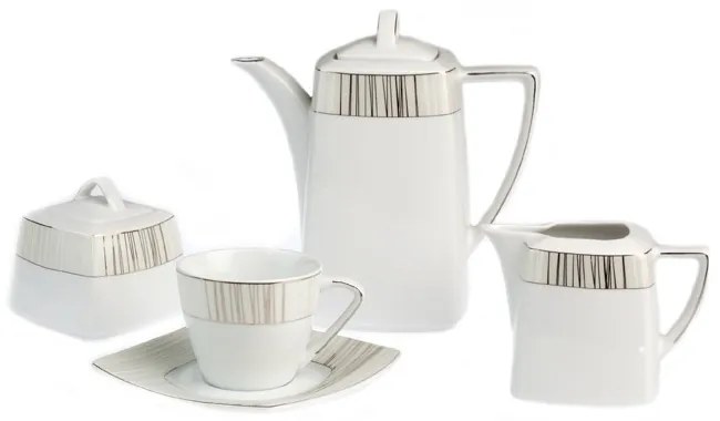 Σετ Φλυτζάνια Καφέ 6τμχ Πορσελάνης 100ml Linette CRYSPO TRIO 50.277.17