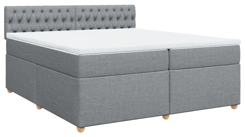 ΚΡΕΒΑΤΙ BOXSPRING ΜΕ ΣΤΡΩΜΑ ΑΝΟΙΧΤΟ ΓΚΡΙ 200X200 ΕΚ. ΥΦΑΣΜΑΤΙΝΟ 3286794