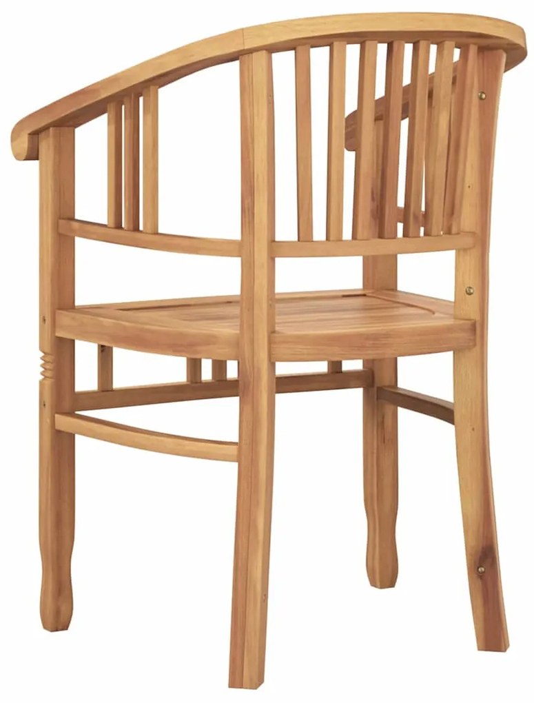 vidaXL Καρέκλα 2 pcs Καφέ 63 x 58 x 89 εκ. Στερεό Ξύλο Τίκ