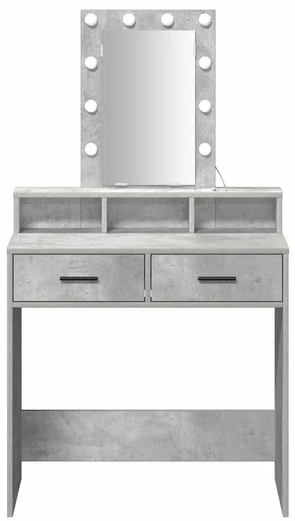 vidaXL Τραπέζι περιποίησης Γκρι 79 x 41 x 140 εκ. Επεξεργασμένο ξύλο