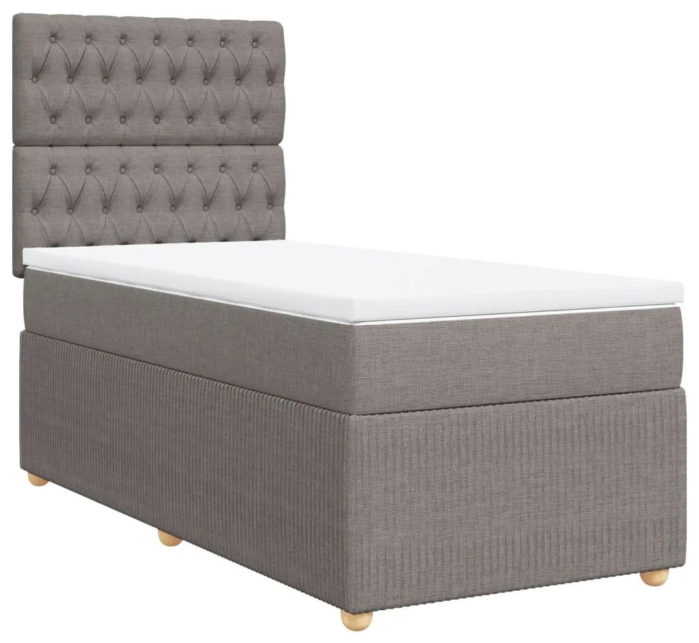 ΚΡΕΒΑΤΙ BOXSPRING ΜΕ ΣΤΡΩΜΑ TAUPE 90X200 ΕΚ. ΥΦΑΣΜΑΤΙΝΟ 3294250