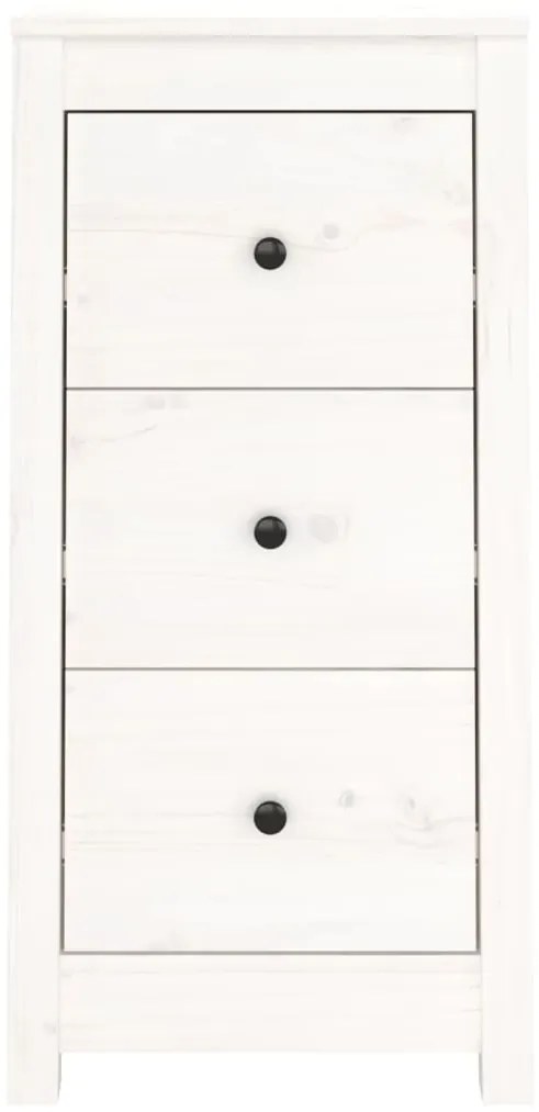 vidaXL Ντουλάπι Λευκό 40x35x80 εκ. από Μασίφ Ξύλο Πεύκου