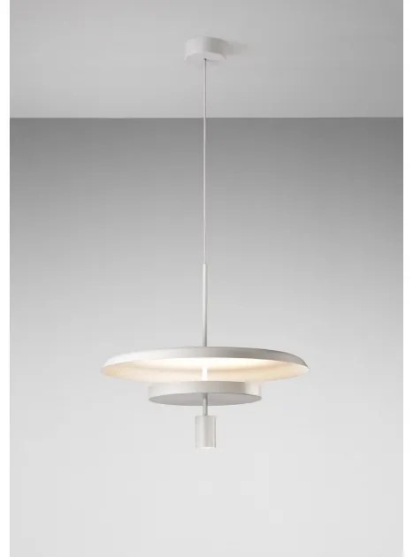 Κρεμαστό Φωτιστικό Οροφής LED 24W LED 6W Λευκό Dimmable Triac Landing Glass S70 1C23001013001 Prandina-1C23001013001-Λευκό 1C23001013001