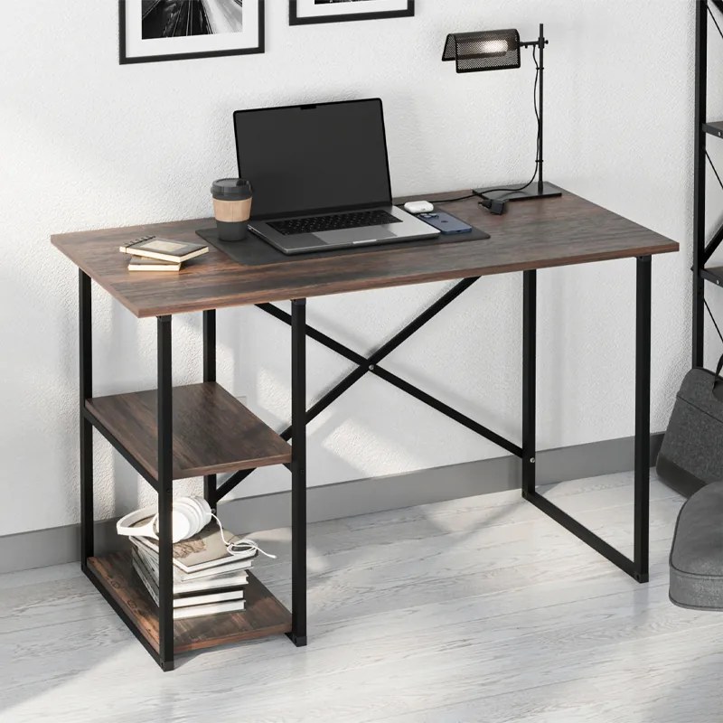 Γραφείο εργασίας Odeon Megapap χρώμα rustic καρυδί 120x59,8x73,8εκ.-GP041-0120,1