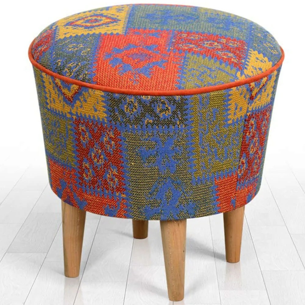 Σκαμπό Rug 209FLF1240 42x42cm Multi
