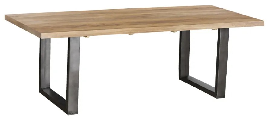 CRAFT COFFEE TABLE ΦΥΣΙΚΟ ΜΑΥΡΟ 120x60xH45cm - 04-0851