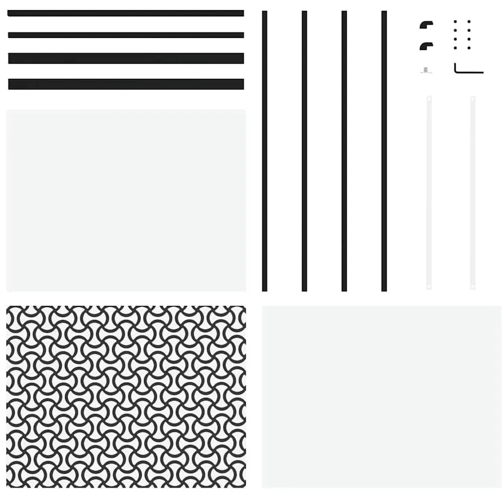 vidaXL Γυάλινη πόρτα Μαύρο 90 x 2 x 205 εκ. Αλουμίνιο