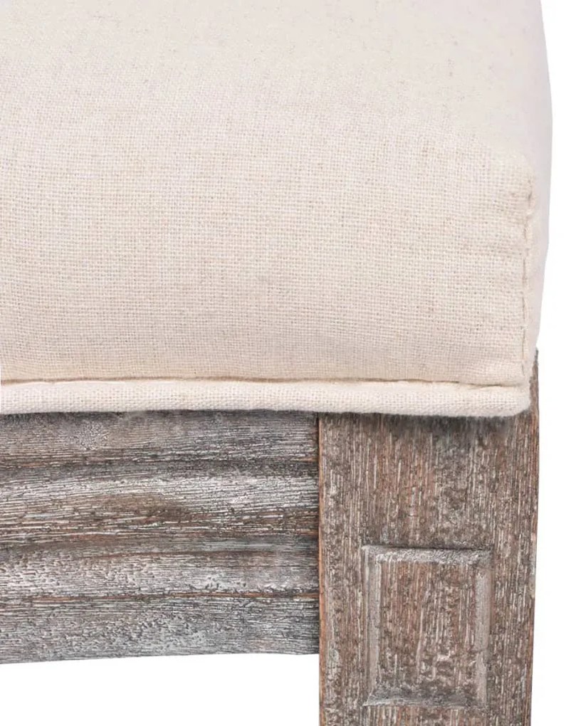 vidaXL Καρέκλες Τραπεζαρίας 4 τεμ. Κρεμ Υφασμάτινες