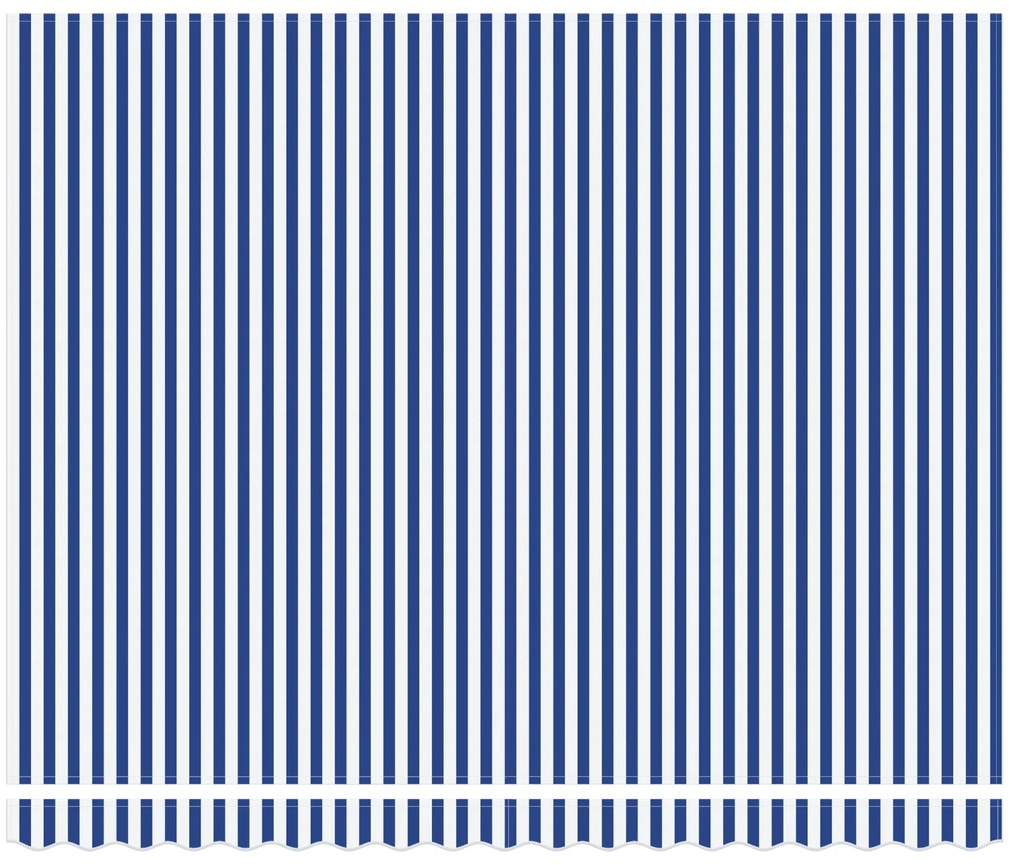 vidaXL Ανασυρόμενη Τέντα Μπλε και Λευκή 350x250 εκ.
