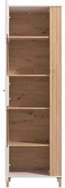 Βιτρίνα Μονόφυλλη Belfort 1K VS1 Cashmere - Artisan Oak 60x40x193εκ 60x40x193 εκ.