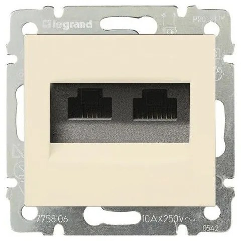 Πρίζα πληροφορικής RJ45 δύο εξόδων Valena LEGRAND 774147 Ivory/Κρεμ