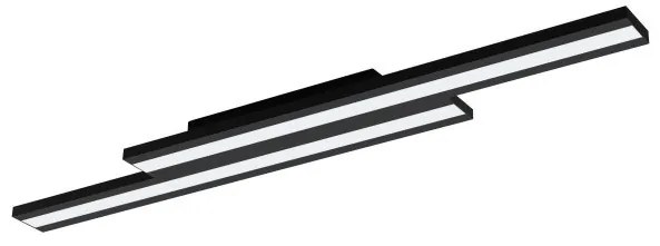 Έξυπνο Γραμμικό Φωτιστικό Οροφής 2xLED 10,2W Μαύρο RGB TW 3CCT Dimmable Saliteras-Z 900024 Eglo-900024-Μαύρο 900024