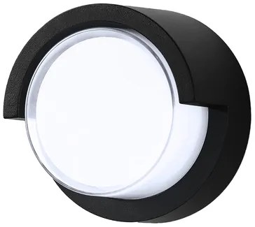 POWERTECH LED φωτιστικό τοίχου HLL-0167, 12W, 4000K, 960lm, IP65, μεταλλικό, μαύρο