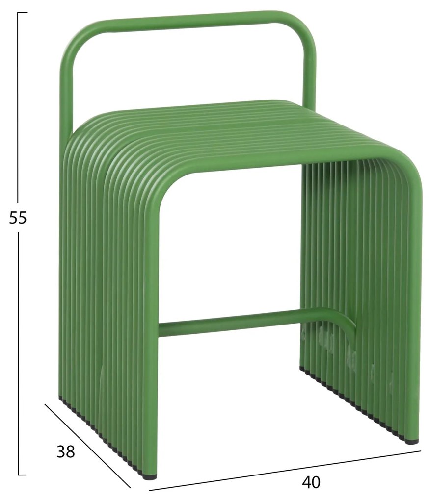 Σκαμπό INTREPID C6326.07 Αλουμινίου Πράσινο 40x38x42,5-55Υεκ. 40x38x55 εκ.