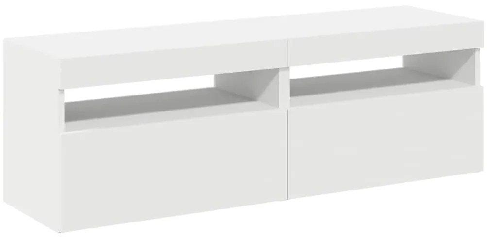 vidaXL Έπιπλα Τηλεόρασης με LED 2 τεμ. Λευκά 60 x 35 x 40 εκ.