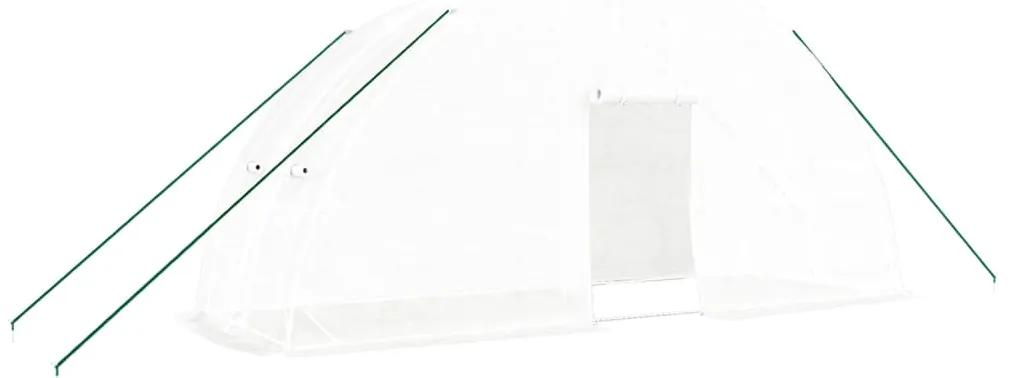 vidaXL Θερμοκήπιο με Ατσάλινο Πλαίσιο Λευκό 12 μ² 6 x 2 x 2,85 μ.
