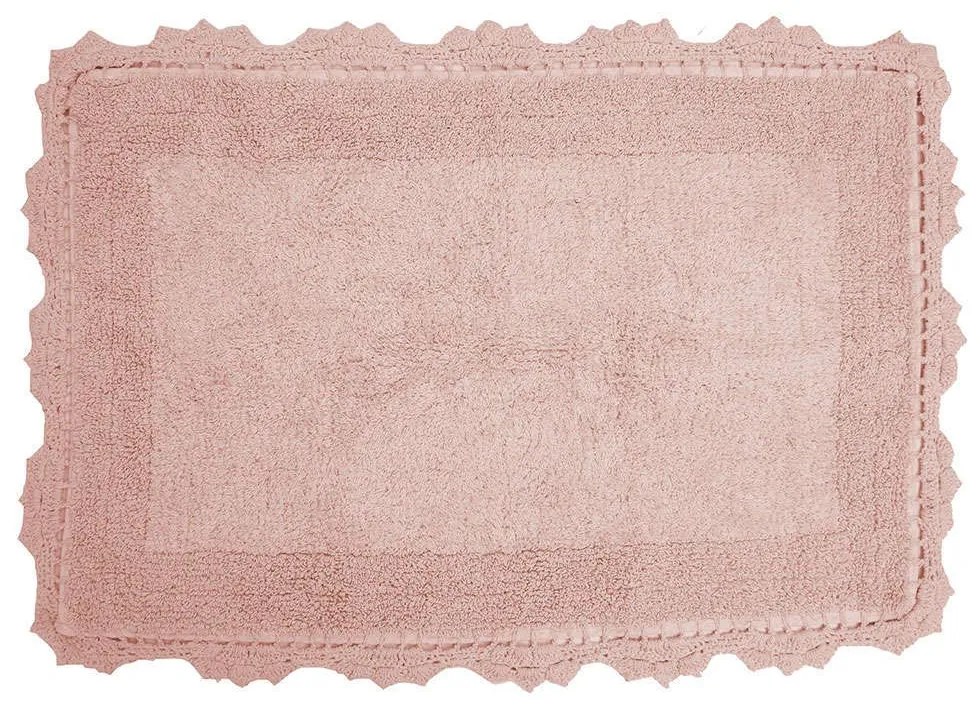 Πατάκι Μπάνιου Des. Lace Blush Pink Anna Riska 50 X 80 50x80cm 100% Cotton