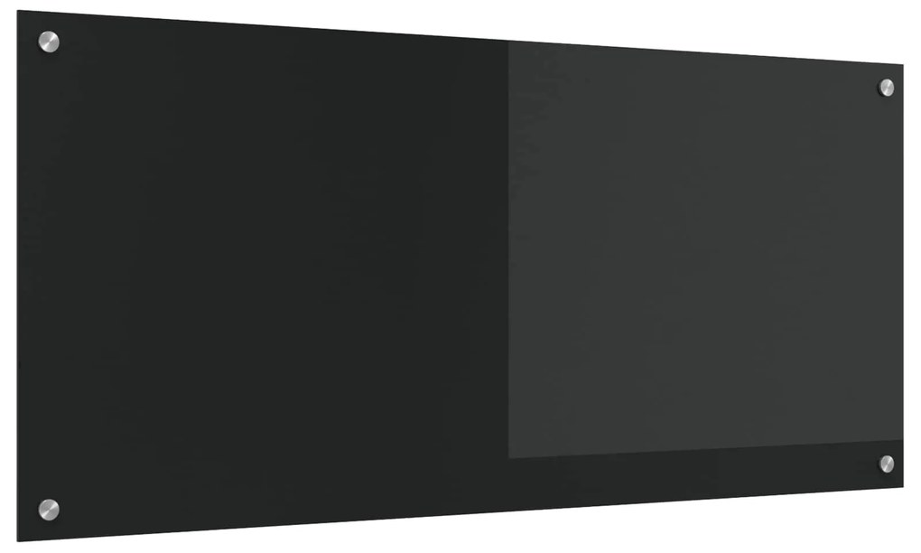 Πίσω Πάνελ Κουζίνας Μαύρο 110 x 50 x 0,6 εκ. σκληρυμένο γυαλί