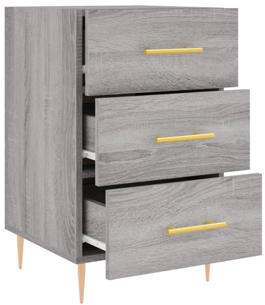 vidaXL Κομοδίνο Γκρι Sonoma 40 x 40 x 66 εκ. από Επεξεργασμένο Ξύλο