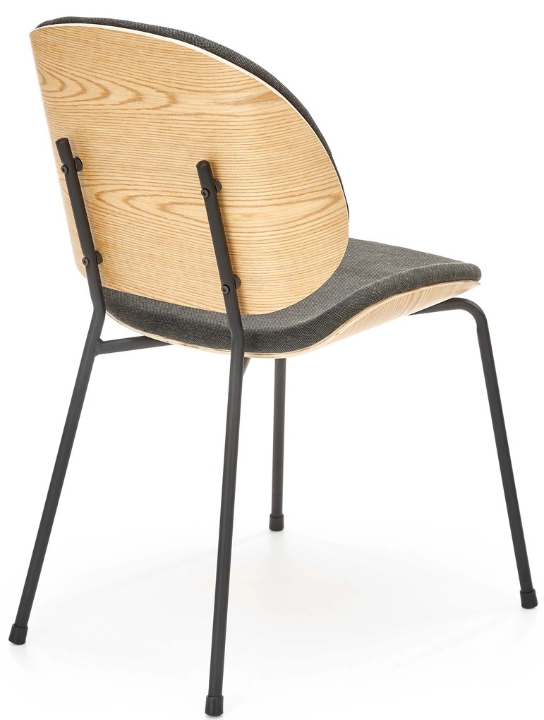 K467 chair natural oak / dark grey DIOMMI V-CH-K/467-KR