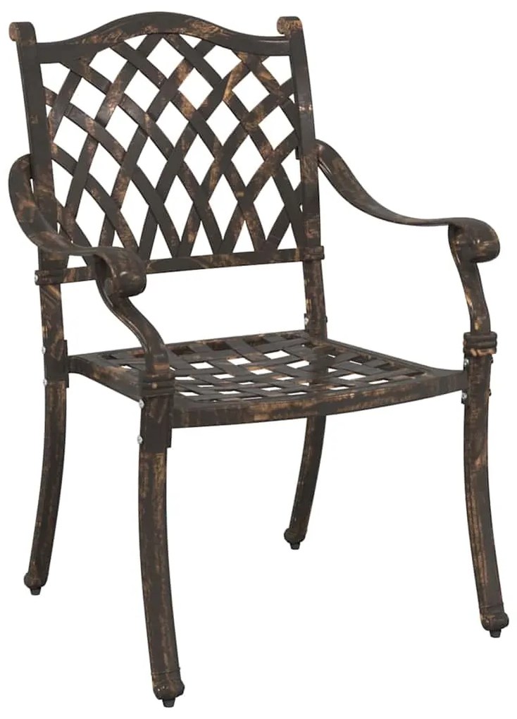 vidaXL Καρέκλα Κήπου 2 pcs Μπρονζέ 55 x 56.5 x 91εκ Αλουμίνιο