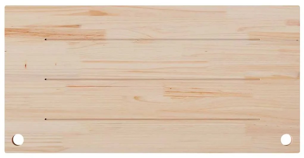 vidaXL Επιφάνεια Γραφείου Λευκή 110x55x2,5 εκ. από Μασίφ Ξύλο Πεύκου