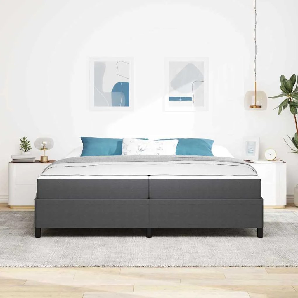 vidaXL Σκελετός Κρεβατιού Σκούρο γκρι 100 x 200 cm Βελούδο