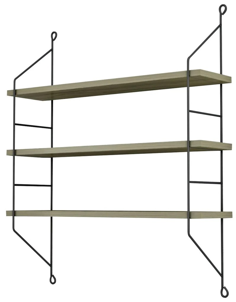 ΡΑΦΙΕΡΑ ΤΟΙΧΟΥ ACHALA ΜΕΛΑΜΙΝΗΣ  OLIVE GREY 60x15x68Y εκ.