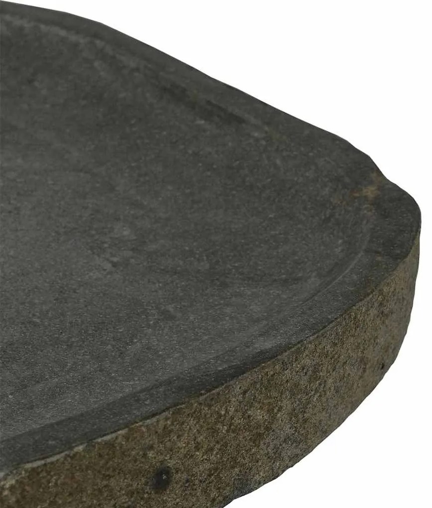 vidaXL Λεκάνη Γκρι (55-65) x (40-50) x 6 εκ. Πέτρα Ποταμού