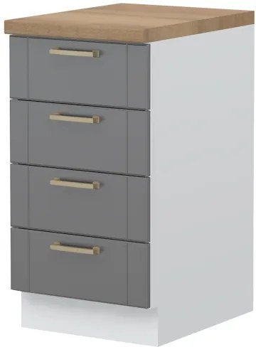 Επιδαπέδιο ντουλάπι Tahoma R-45-4F-Γραφίτης - 45.00Χ60.00Χ88.00cm