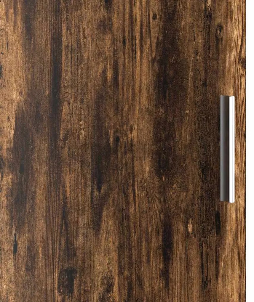 vidaXL Highboard Καπνιστό Δρύς 35 x 39 x 168 εκ.