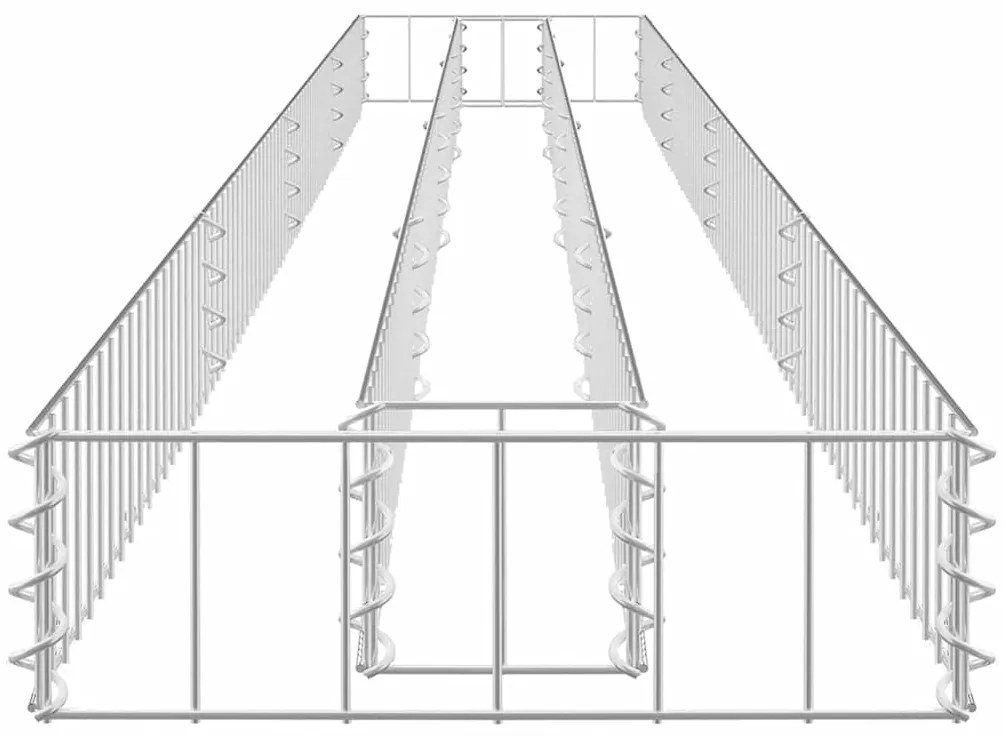 vidaXL Συρματοκιβώτιο-Γλάστρα Υπερυψωμένη 360x30x10 εκ. Γαλβ. Χάλυβας