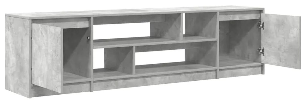 vidaXL Έπιπλο Τηλεόρασης Γκρι Σκυροδέματος 188,5x41x50 εκ. Επεξ. Ξύλο