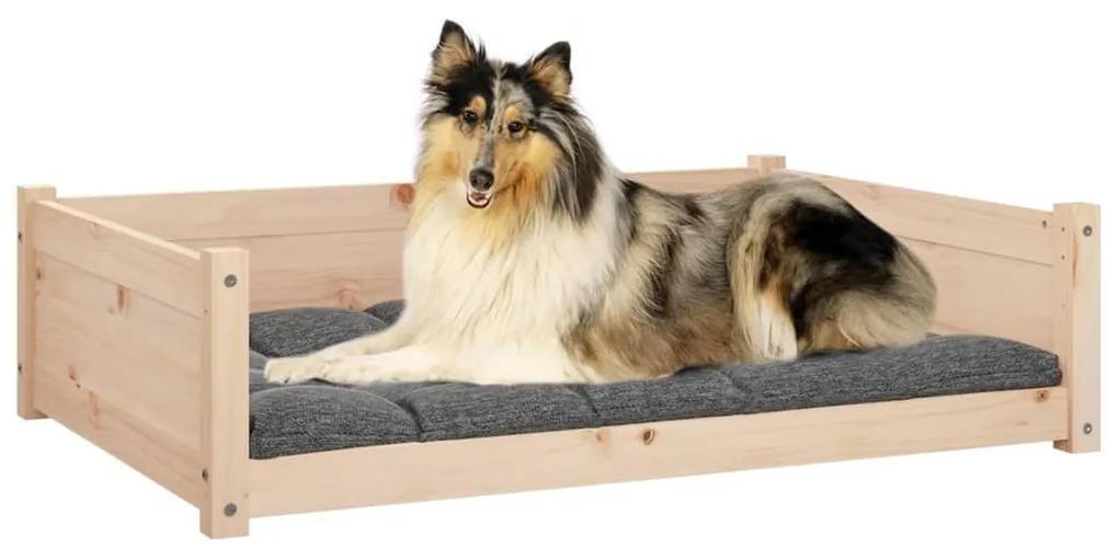 Κρεβάτι Σκύλου 95,5 x 65,5 x 28 εκ. από Μασίφ Ξύλο Πεύκου - Καφέ