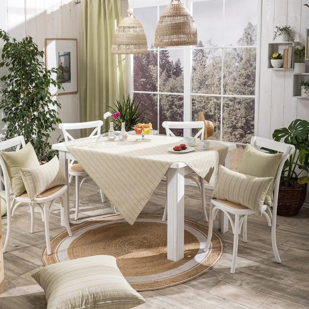 Τραπεζομάντηλο Prado 08 Lime Teoran 135X135cm Cotton-Polyester