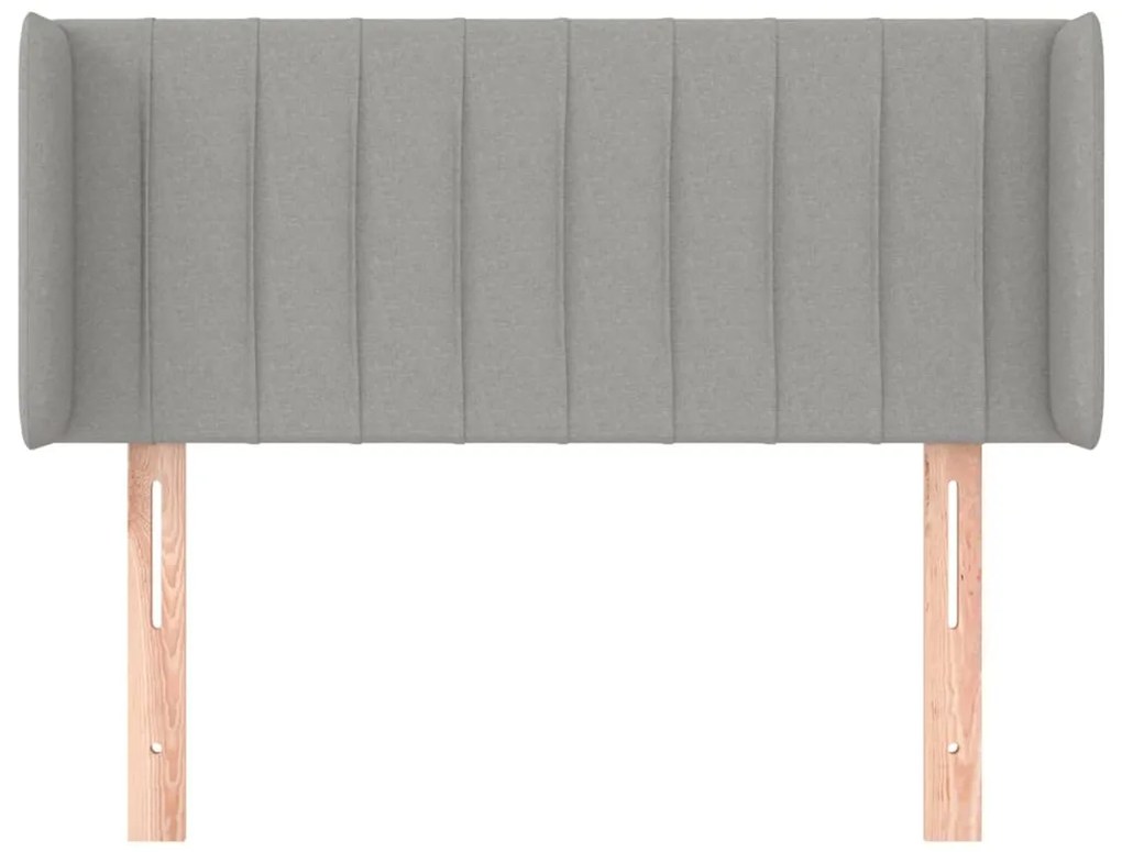 vidaXL Κεφαλάρι με Πτερύγια Ανοιχτό Γκρι 103x16x78/88 εκ. Υφασμάτινο