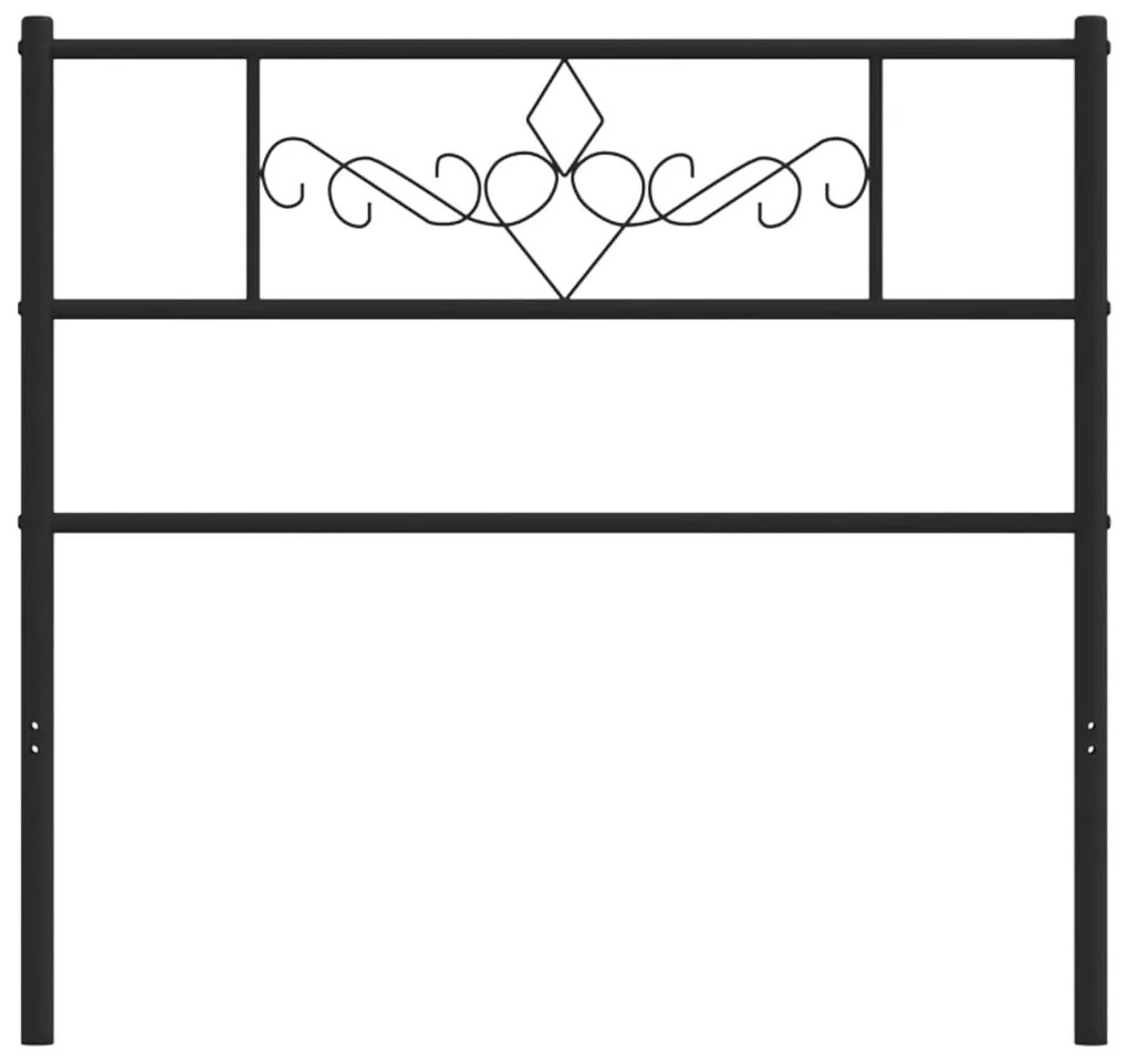 vidaXL Κεφαλάρι Μαύρο 107 εκ. Μεταλλικό