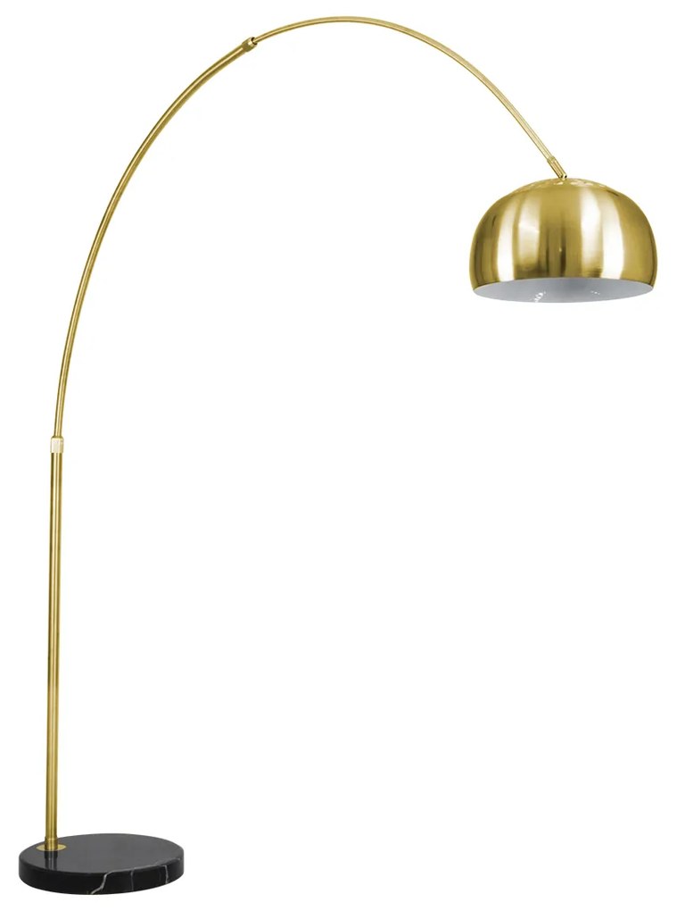 00992 GloboStar® GLOBOSTAR® PRAGUE 00992 Μοντέρνο Επιδαπέδιο Φωτιστικό με Ντουί 1 x E27 AC 220-240V IP20 - Χρυσό Βούρτσας - Μ210 x Π45 x Υ220cm