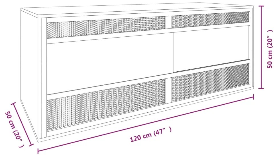 vidaXL Ενυδρείο Ερπετών 120 x 50 x 50 εκ. από Επεξεργασμένο Ξύλο