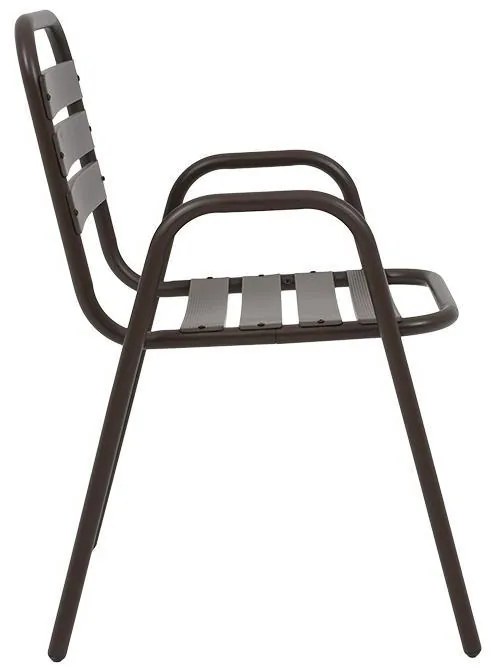 Καρέκλα FL004 Fylliana Μεταλλική Καφέ 53x58x78 εκ. 53x58x78 εκ.