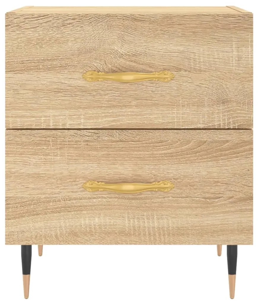 vidaXL Κομοδίνα 2 τεμ. Sonoma Δρυς 40 x 35 x 47,5 εκ. Επεξεργ. Ξύλο