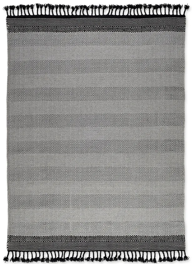 Χαλί Keren Grey-Black 070X140, 130X190, 160X230, 200X300, 250X300 Γκρι, Μαύρο