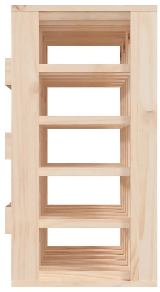 vidaXL Ραφιέρα Κρασιών 58,5 x 33 x 60,5 εκ. από Μασίφ Ξύλο Πεύκου