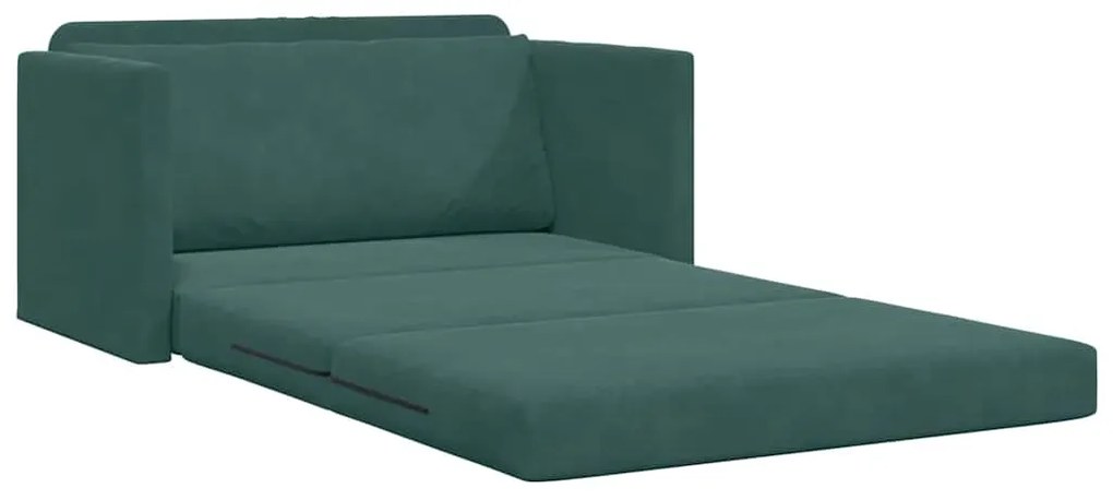 vidaXL Κρεβάτι καναπές Σκούρο Πράσινο 124 x 204 x 61 εκ Βελούδο