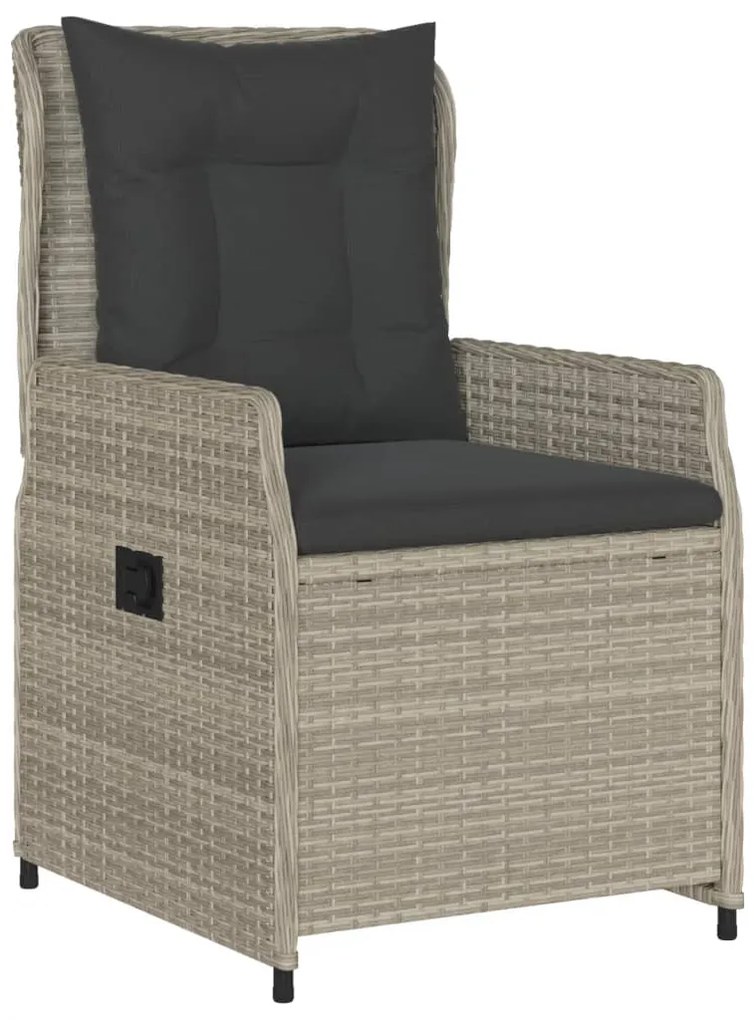 vidaXL Σετ Τραπεζαρίας Κήπου 7 τεμ. Αν. Γκρι Συνθ. Ρατάν με Μαξιλάρια