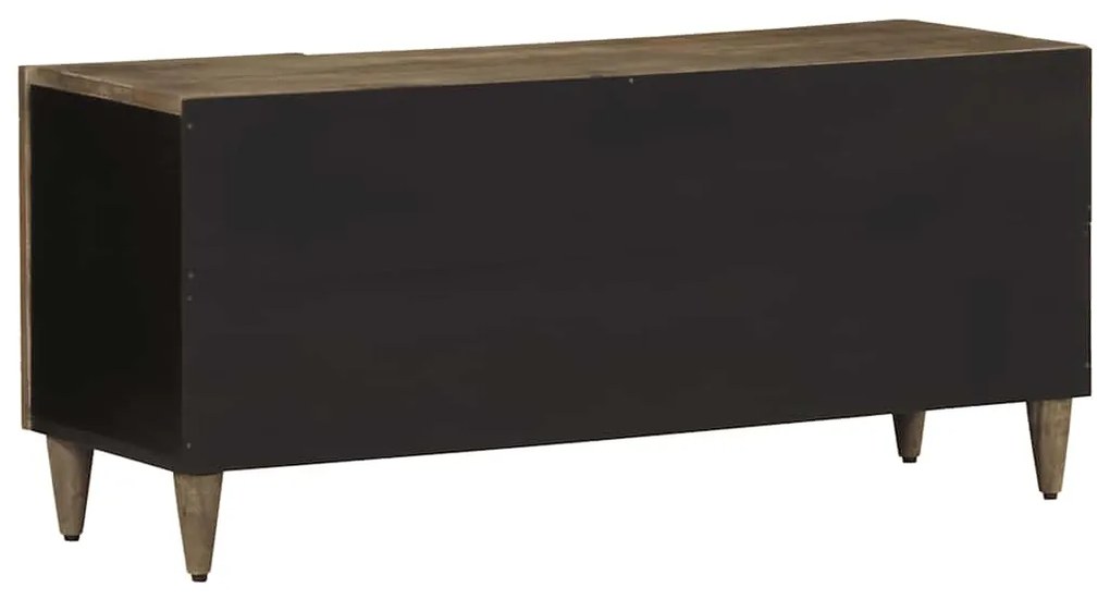 ντουλάπι τηλεόρασης vidaXL ανοιχτό γκρι 105x33,5x46cm μασίφ ξύλο Mango