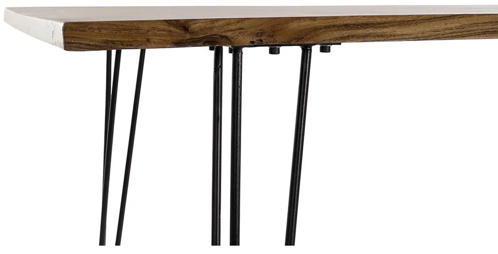 Τραπεζαρία DKD Home Decor 180 x 87 x 76 cm Μαύρο Μέταλλο Καφέ ξύλο ακακίας