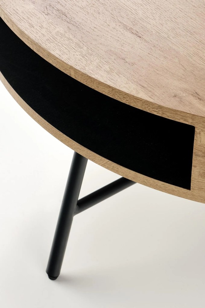 CAMILA c. table golden oak / black DIOMMI V-CH-CAMILA-LAW