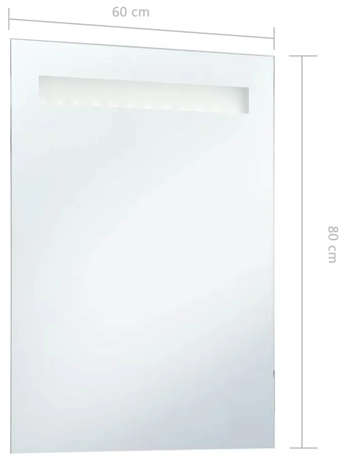 vidaXL Καθρέφτης Μπάνιου Τοίχου με LED 60 x 80 εκ.